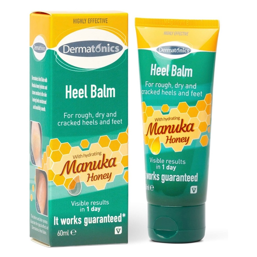 Dermatonics Manuka Honey Heel and Elbow Moisturizing Cream for Cracked Skin 2oz